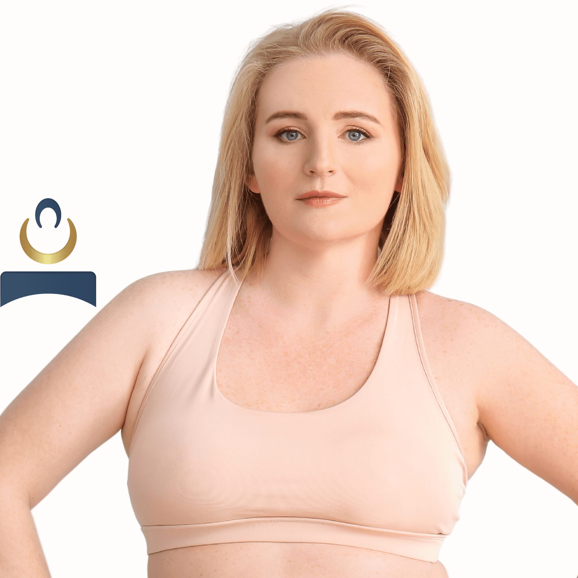 Woman with serious face